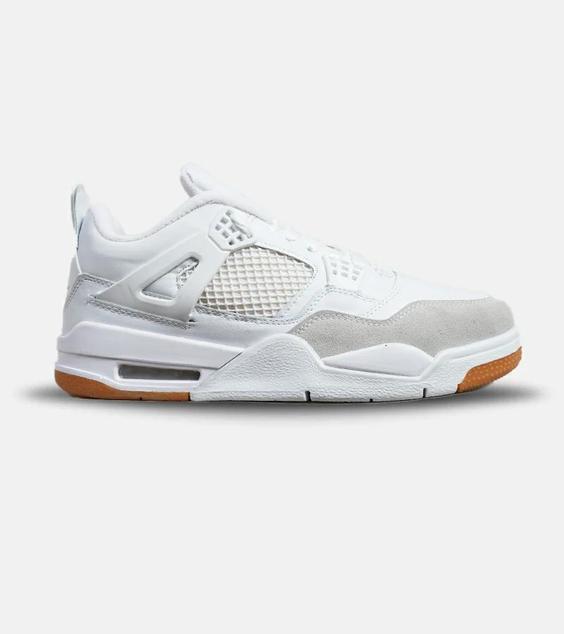 کتانی ساقدار زنانه و مردانه سفید Nike air jordan 4 مدل 6597|لوزی