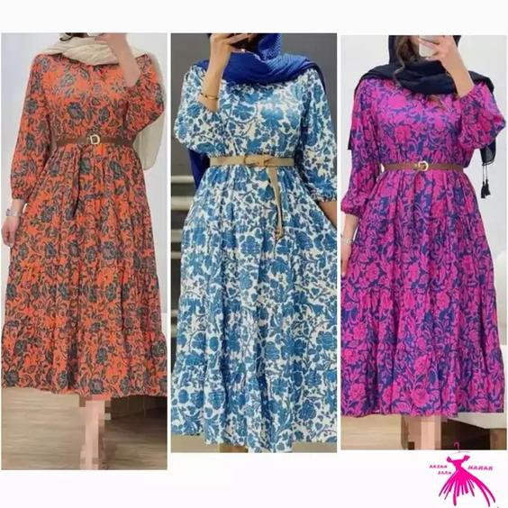 پیراهن ساحلی جنس بوگاتی|باسلام (ارزانسرای ماهک👗🧥)