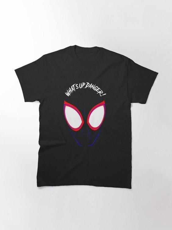 تیشرت spiderman spider verse | تیشرت مرد عنکبوتی طرح What's Up Danger! کد 105558 202|باسلام (سفارشی سازی با گیکزهاب)