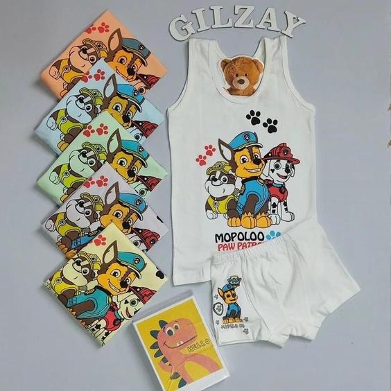 ست رکابی شورت سگ نگهبان|باسلام (لباس بچگانه گیل زای)