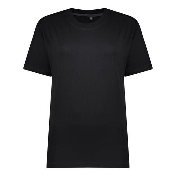 تی شرت آستین کوتاه زنانه مدل رگولار بیسیک رنگ مشکی|دیجی کالا