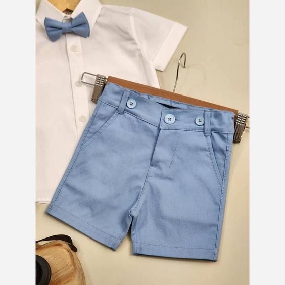 ست تیکه ساسبندی پسرانه شیک وجذاب  (پیراهن ، شلوارک ، ساسبند ، پاپیون )|باسلام (فروش  باران)