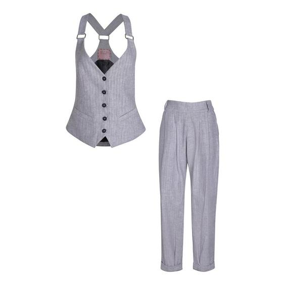 ست جلیقه و شلوار زنانه گره استایل مدل صنوبر|دیجی کالا